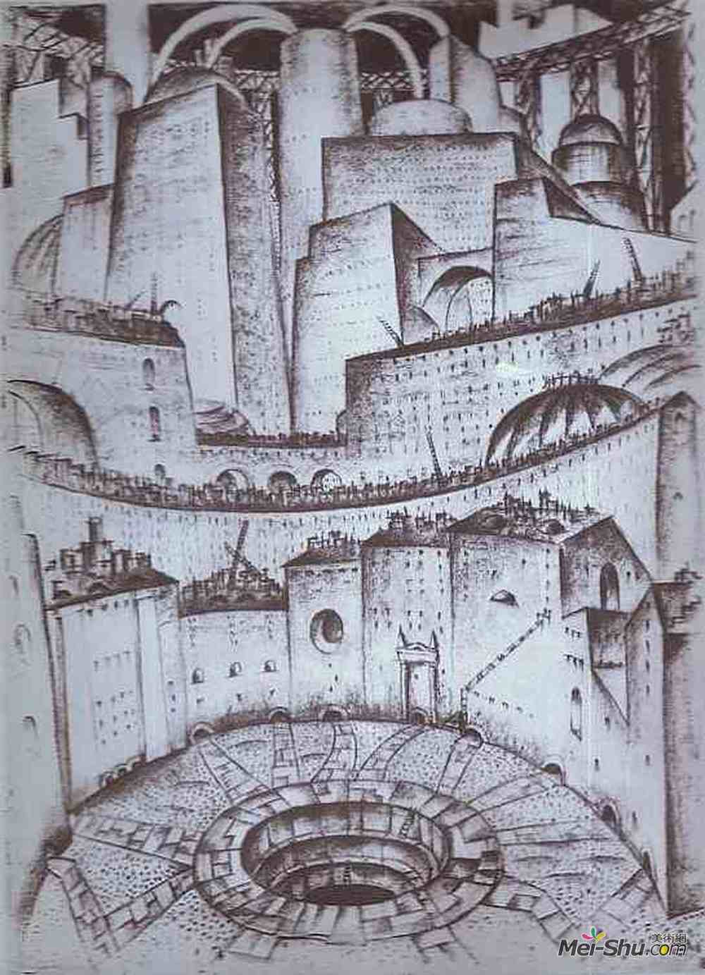 莫斯塔拉夫·多布尔日茨基(Mstislav Dobuzhinsky)高清作品《沉默》