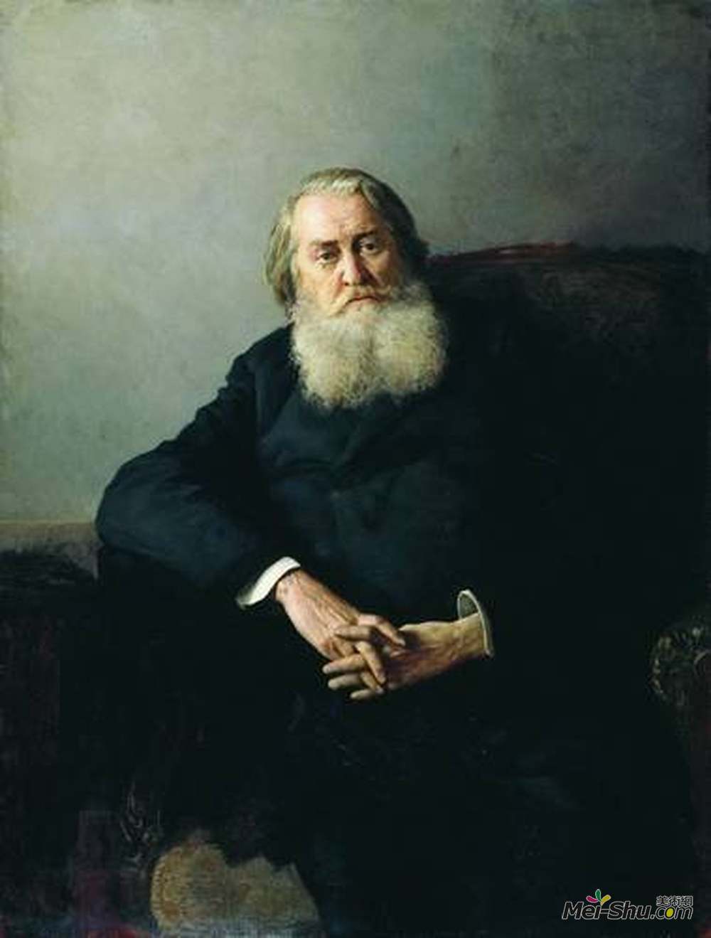 米科拉雅罗申科(Mykola Yaroshenko)高清作品《Portrait of A. N. Plescheev》