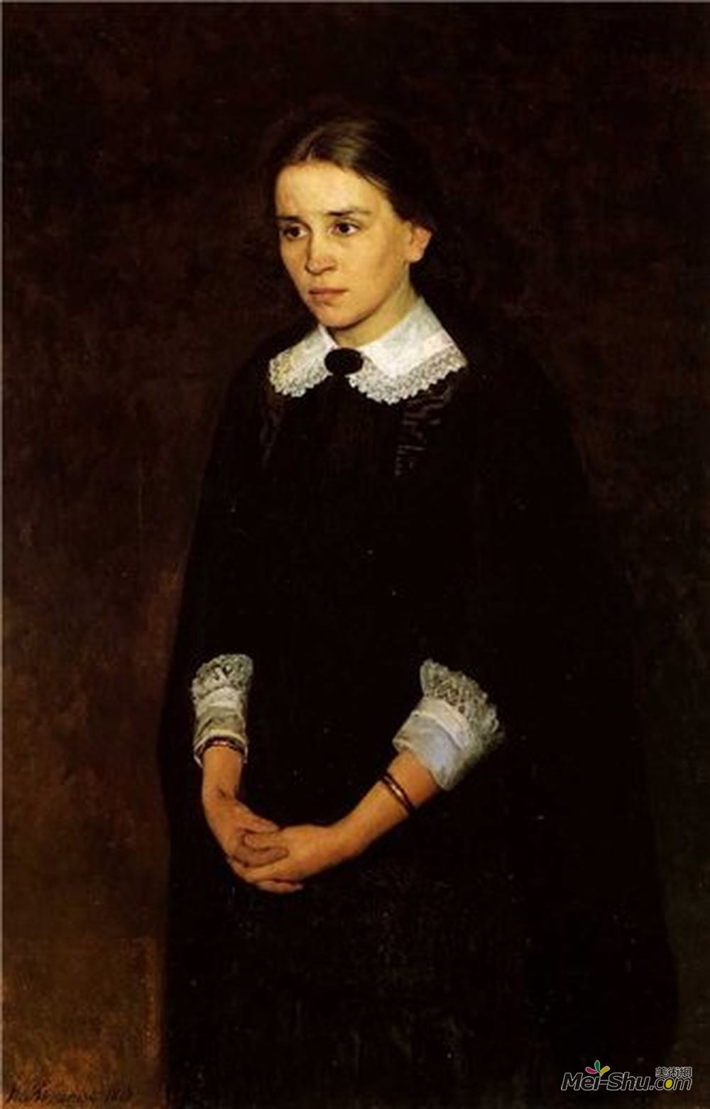 米科拉雅罗申科(Mykola Yaroshenko)高清作品《Portrait of P.Strepetova》