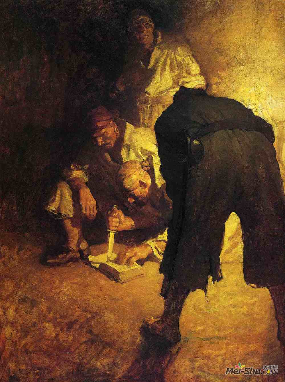 纽威·康瓦斯·魏斯(N.C. Wyeth)高清作品《黑斑》