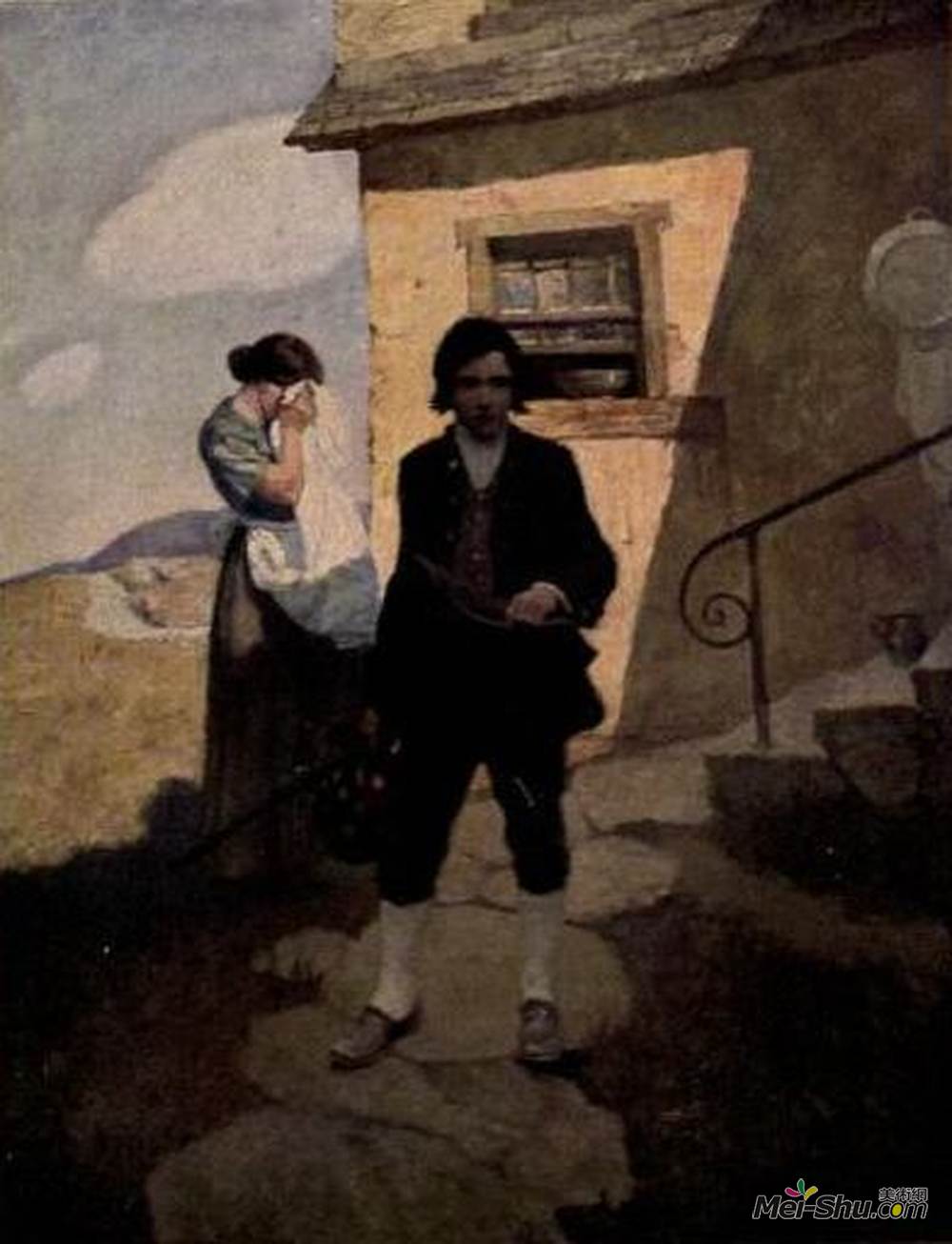 纽威·康瓦斯·魏斯(N.C. Wyeth)高清作品《吉姆霍金斯》