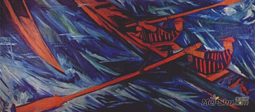 冈察洛娃(Natalia Goncharova)高清作品《赛艇运动员》
