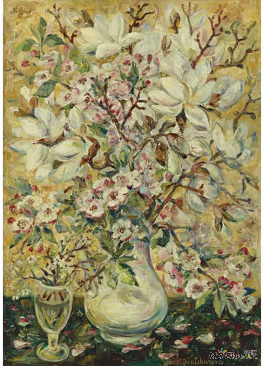 冈察洛娃(Natalia Goncharova)高清作品《花瓶》