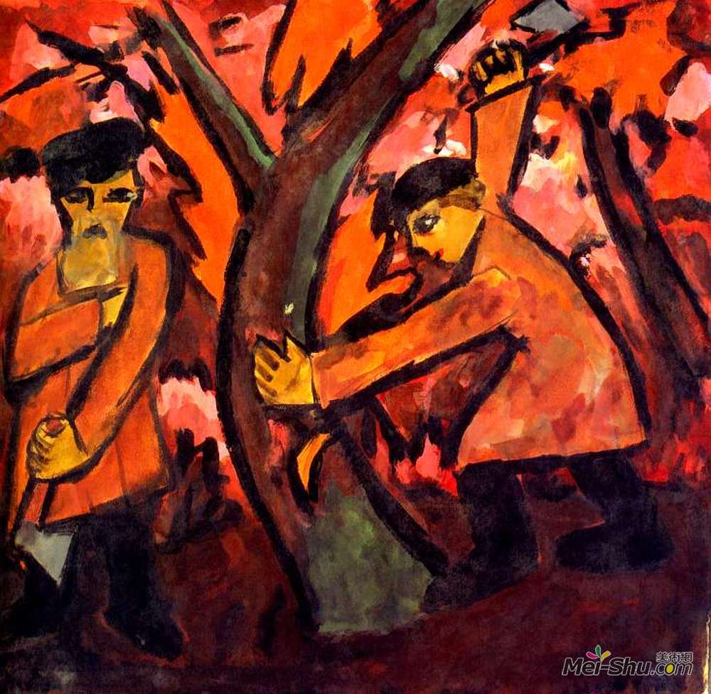 冈察洛娃(Natalia Goncharova)高清作品《樵夫》