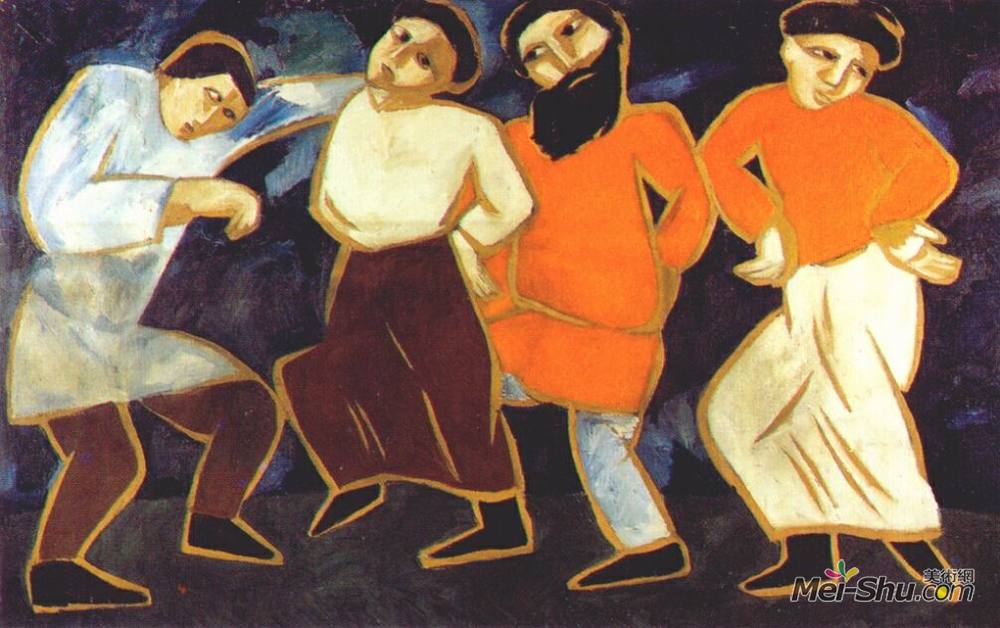 冈察洛娃(Natalia Goncharova)高清作品《农民起舞》