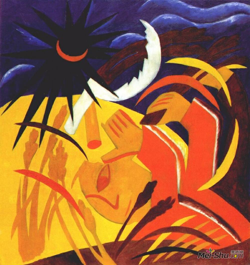 冈察洛娃(Natalia Goncharova)高清作品《收获》