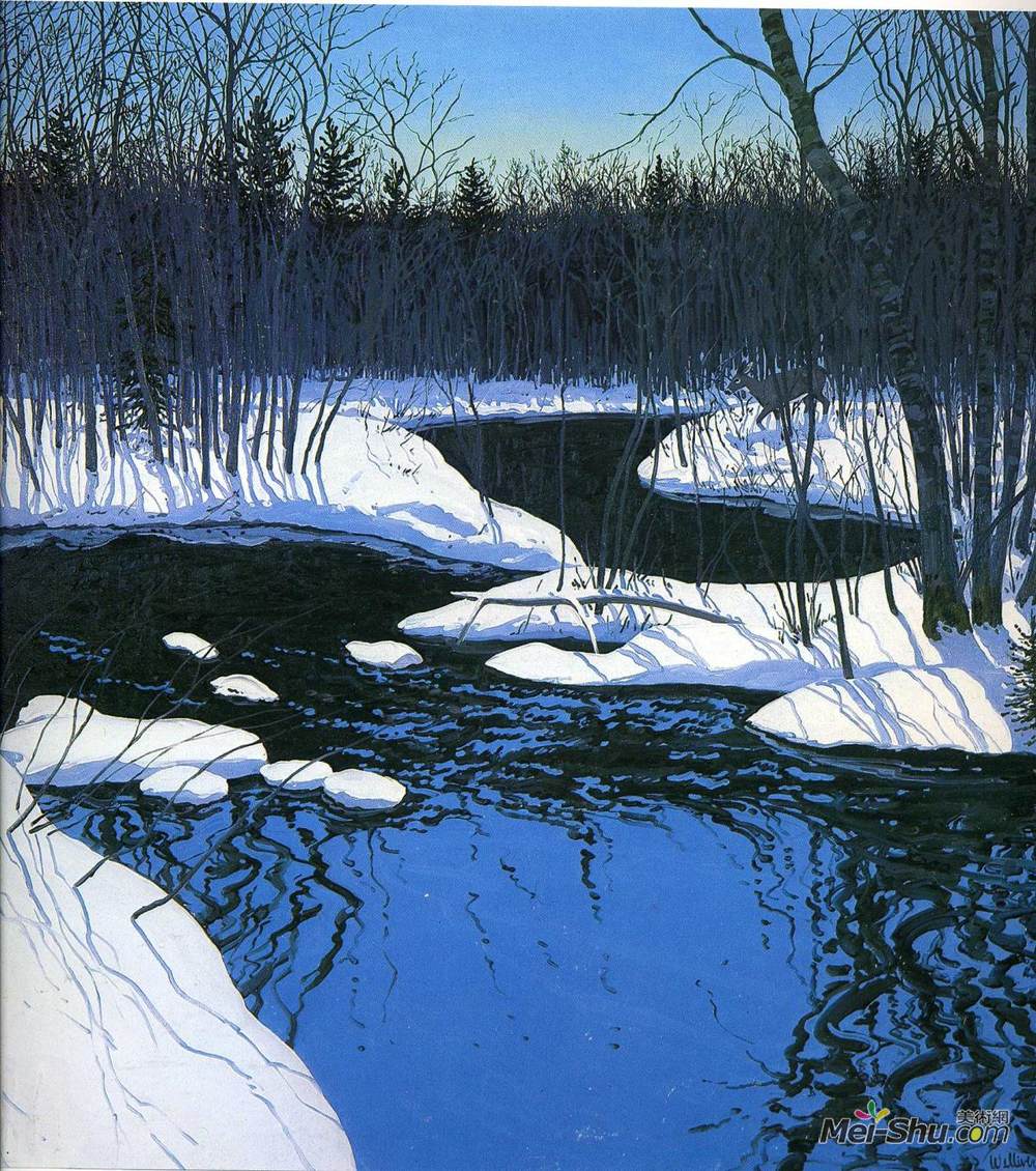 尼尔·韦利弗(Neil Welliver)高清作品《无尾鹿》