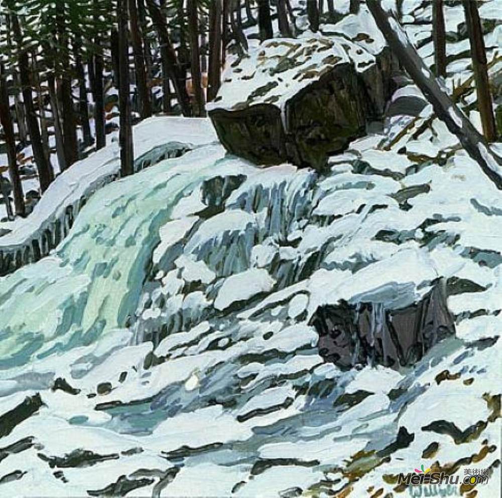 尼尔·韦利弗(Neil Welliver)高清作品《水泉的研究》