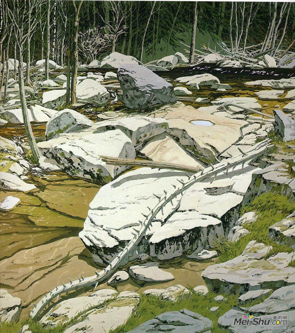 尼尔·韦利弗(Neil Welliver)高清作品《蓝池》