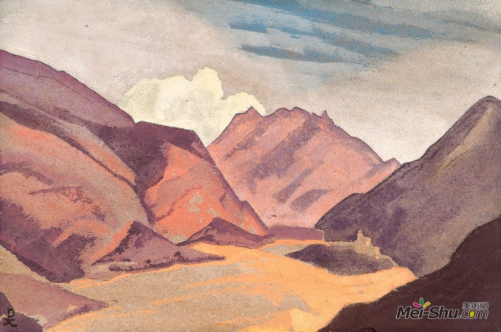 尼古拉斯·罗瑞奇(Nicholas Roerich)高清作品《Baltistan (The border with Ladakh)》