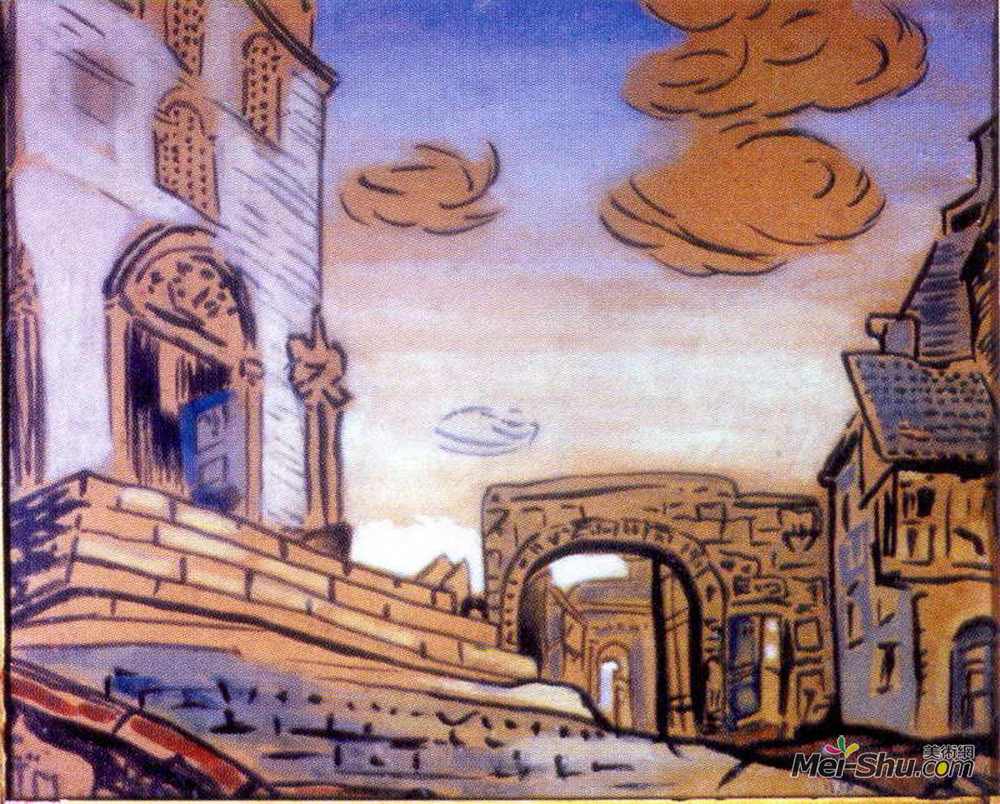 尼古拉斯·罗瑞奇(Nicholas Roerich)高清作品《西蒂》