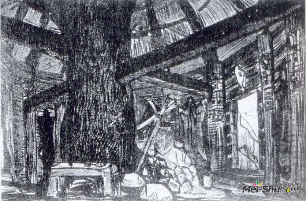 尼古拉斯·罗瑞奇(Nicholas Roerich)高清作品《枪击住宅》