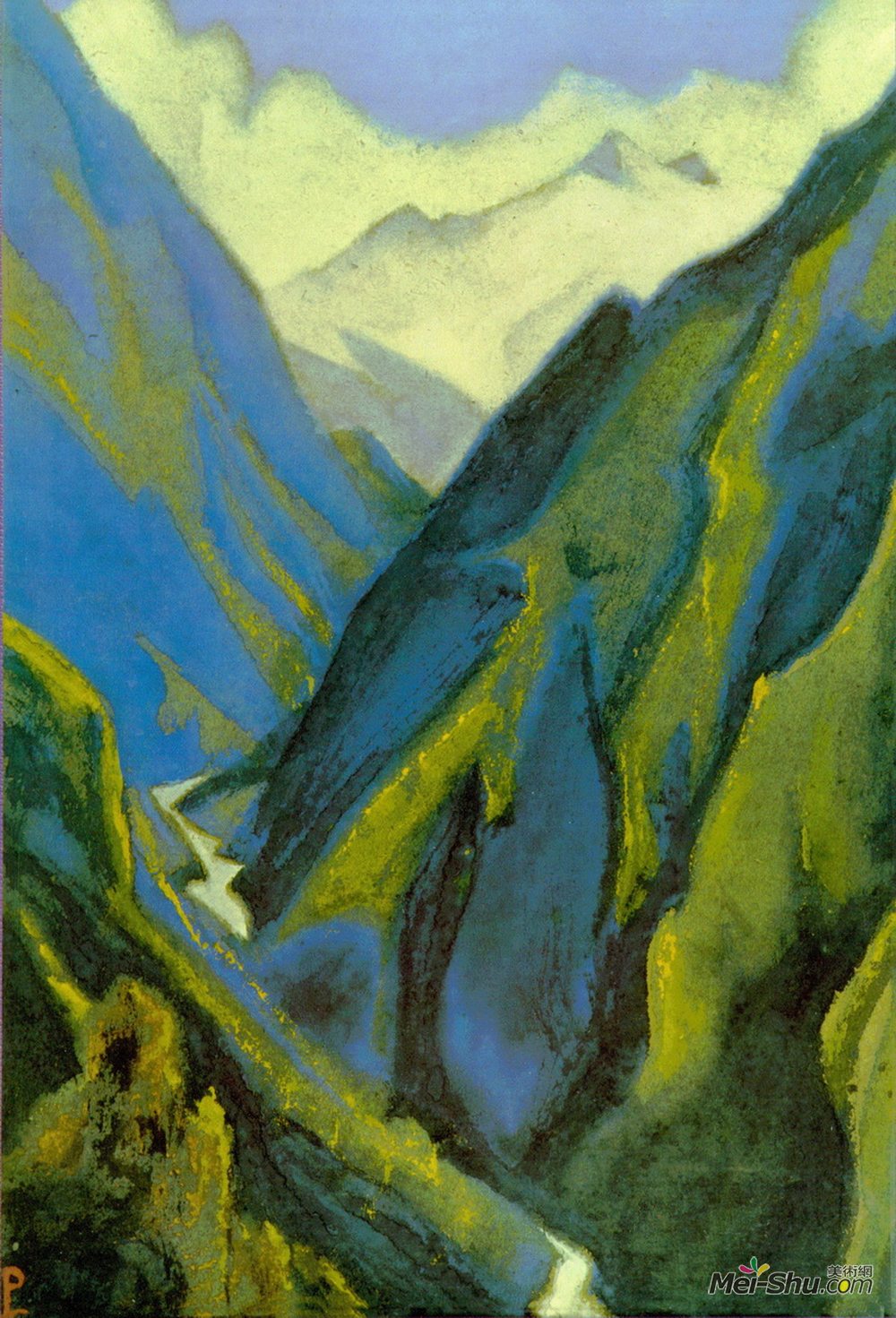 尼古拉斯·罗瑞奇(Nicholas Roerich)高清作品《恒河（冷沟）》