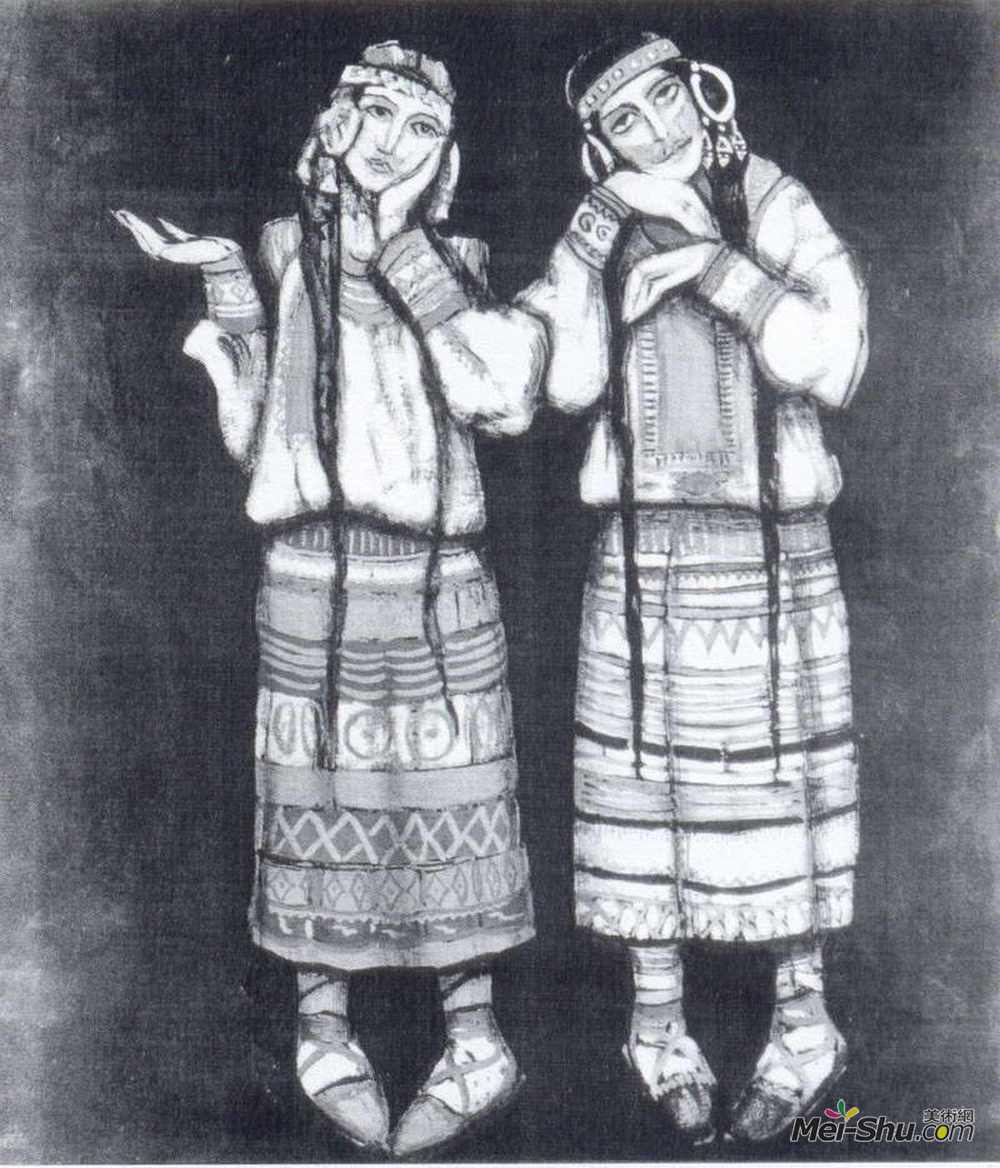 尼古拉斯·罗瑞奇(Nicholas Roerich)高清作品《女孩》