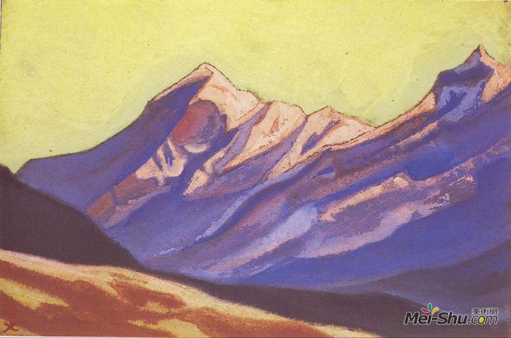 尼古拉斯·罗瑞奇(Nicholas Roerich)高清作品《喜马拉雅山脉》