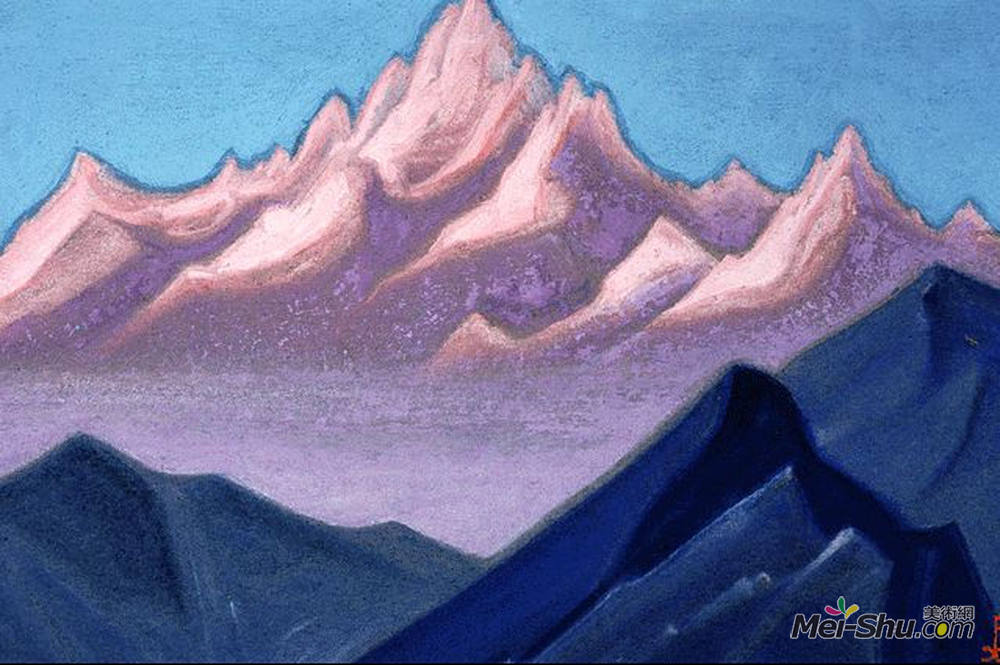 尼古拉斯·罗瑞奇(Nicholas Roerich)高清作品《喜马拉雅山脉》