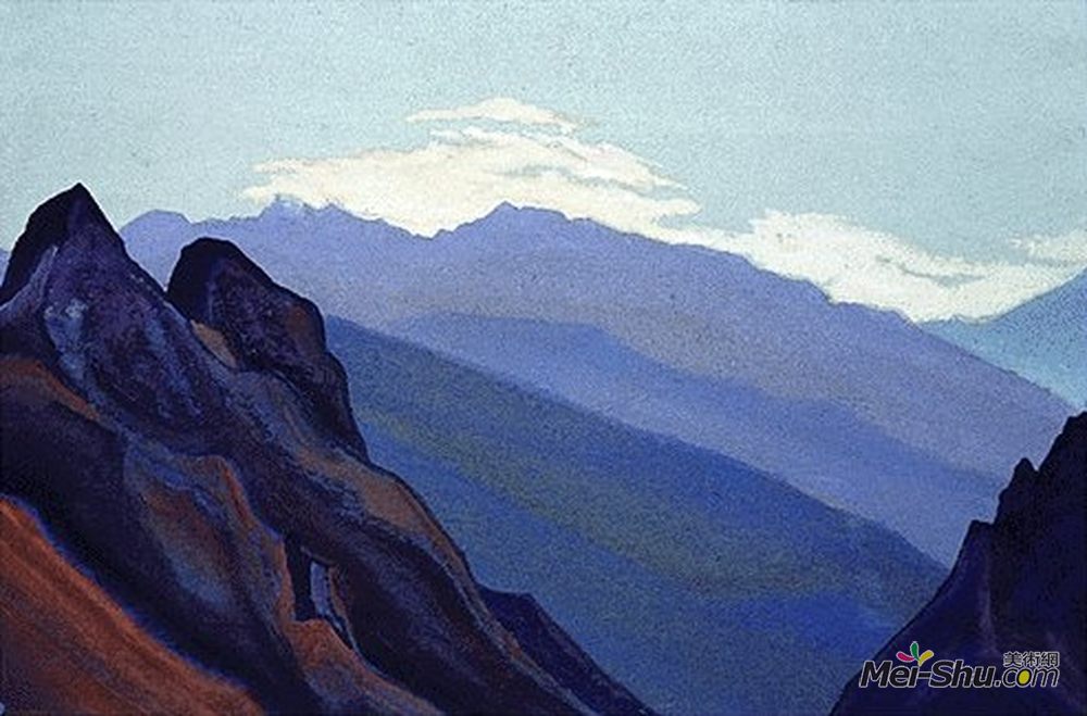 尼古拉斯·罗瑞奇(Nicholas Roerich)高清作品《喜马拉雅山脉》