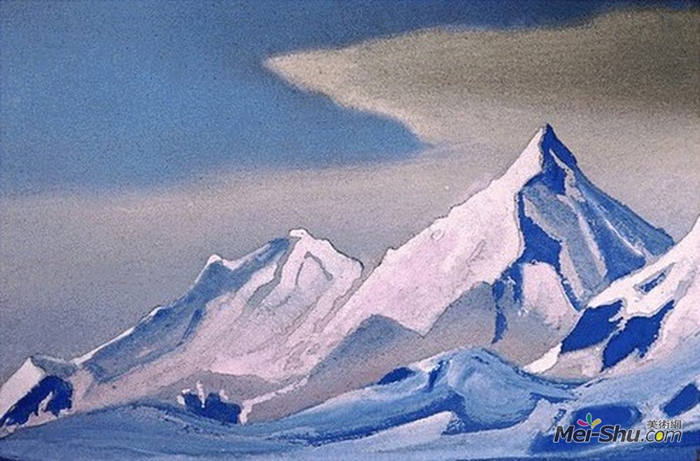尼古拉斯·罗瑞奇(Nicholas Roerich)高清作品《喜马拉雅山脉》