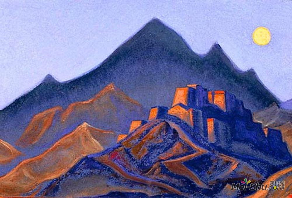尼古拉斯·罗瑞奇(Nicholas Roerich)高清作品《喜马拉雅山脉》