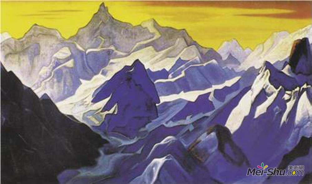 尼古拉斯·罗瑞奇(Nicholas Roerich)高清作品《喜马拉雅山脉》