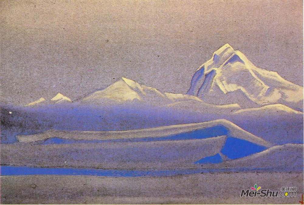 尼古拉斯·罗瑞奇(Nicholas Roerich)高清作品《喜马拉雅山脉》