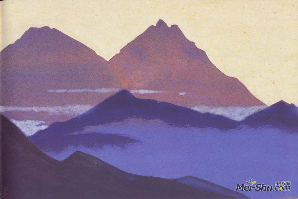 尼古拉斯·罗瑞奇(Nicholas Roerich)高清作品《喜马拉雅山脉》