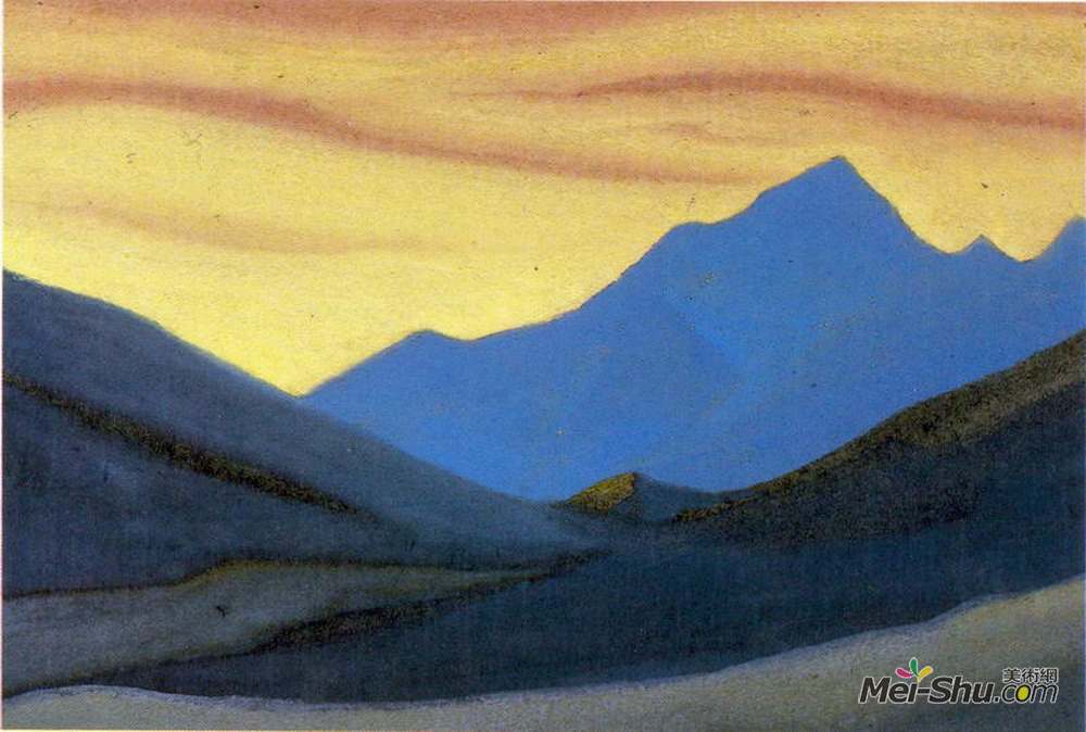尼古拉斯·罗瑞奇(Nicholas Roerich)高清作品《喜马拉雅山脉》