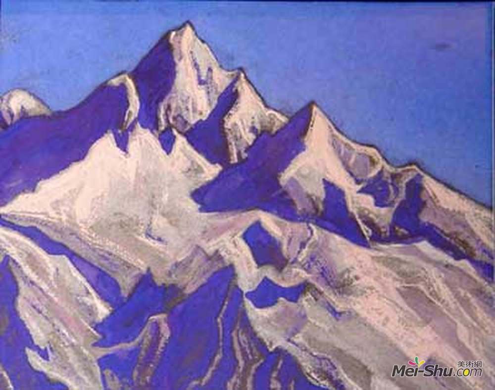 尼古拉斯·罗瑞奇(Nicholas Roerich)高清作品《喜马拉雅山脉》