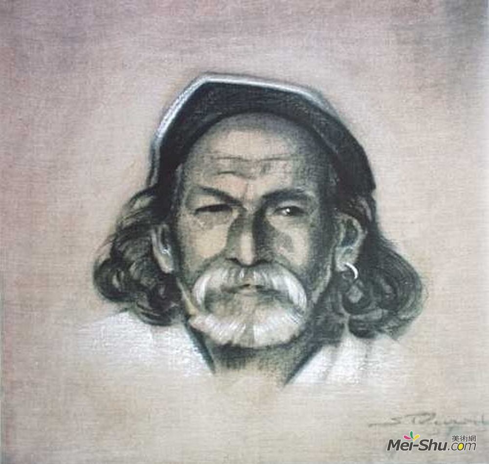 尼古拉斯·罗瑞奇(Nicholas Roerich)高清作品《Lahor (Blacksmith) from Kulu》