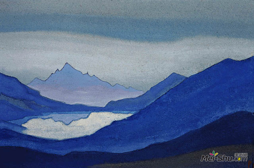 尼古拉斯·罗瑞奇(Nicholas Roerich)高清作品《山中湖》