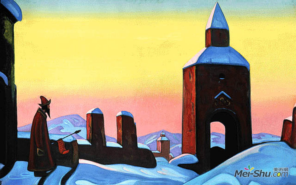 尼古拉斯·罗瑞奇(Nicholas Roerich)高清作品《Message to Tiron》