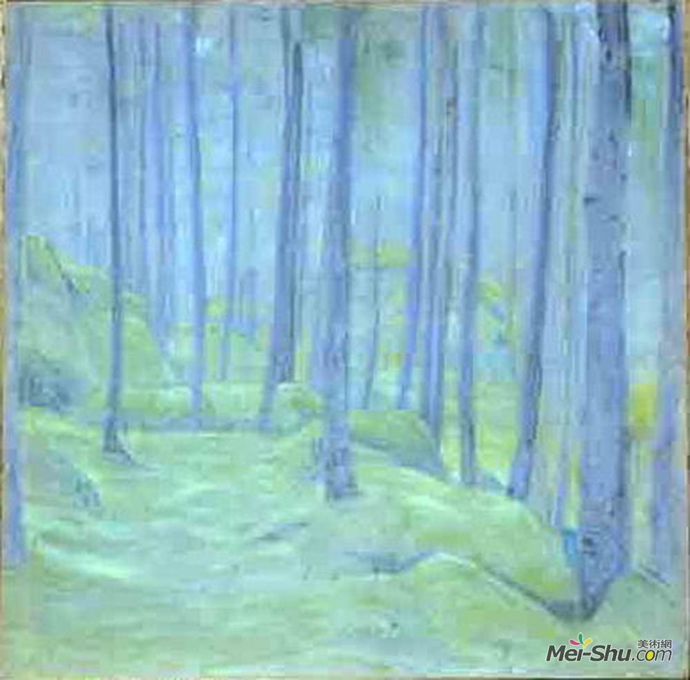 尼古拉斯·罗瑞奇(Nicholas Roerich)高清作品《森林中的薄雾》