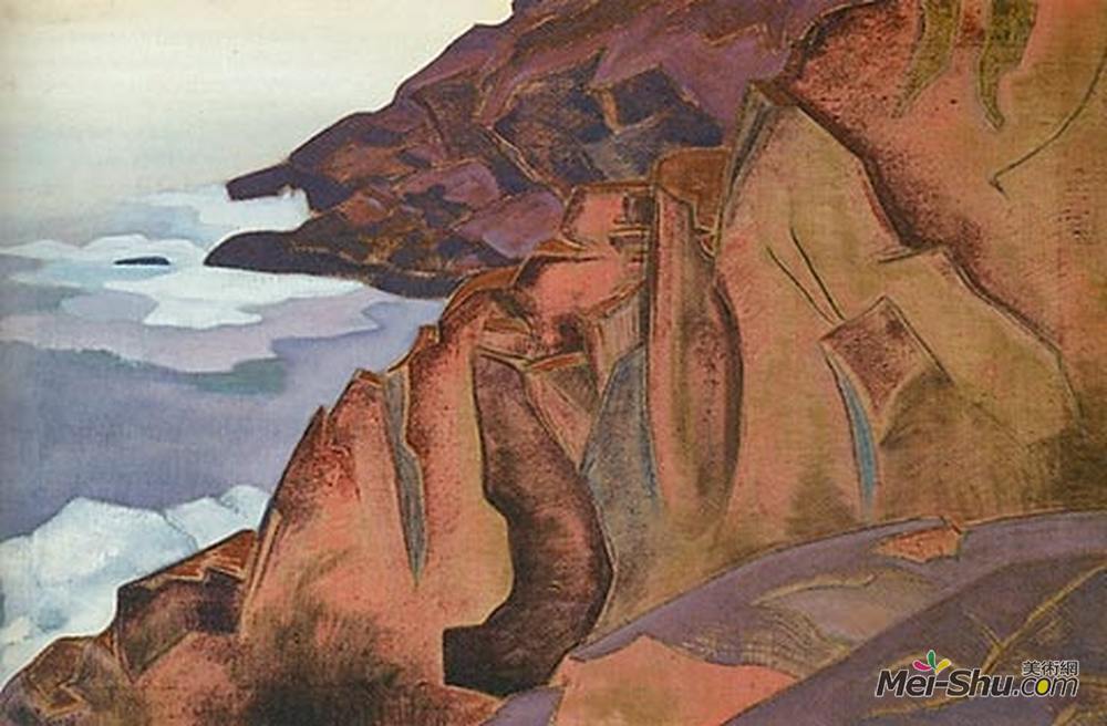 尼古拉斯·罗瑞奇(Nicholas Roerich)高清作品《Monhegan (Creating)》