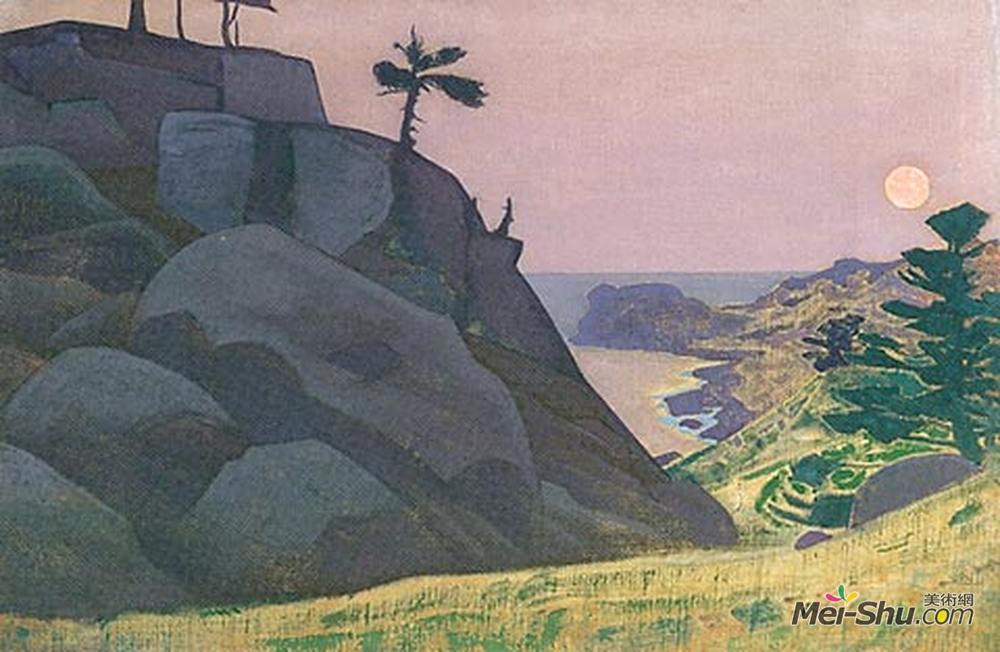 尼古拉斯·罗瑞奇(Nicholas Roerich)高清作品《Monhegan (Fairytale)》