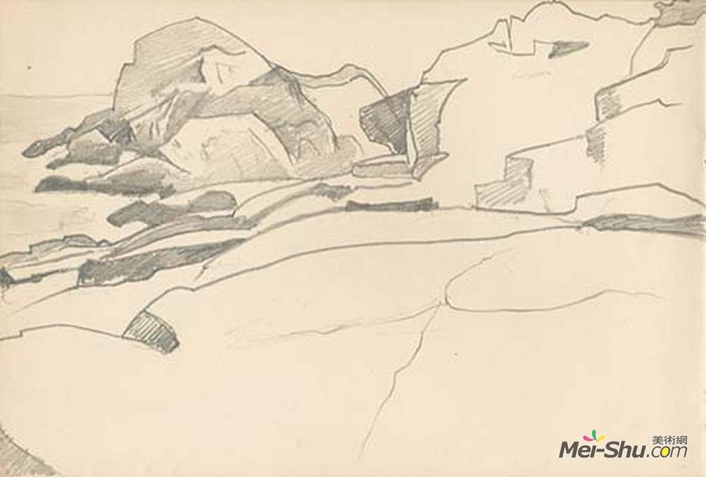 尼古拉斯·罗瑞奇(Nicholas Roerich)高清作品《Monhegan (study)》