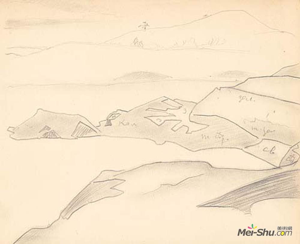 尼古拉斯·罗瑞奇(Nicholas Roerich)高清作品《Monhegan (study)》