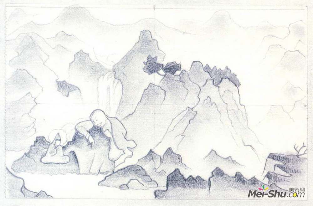 尼古拉斯·罗瑞奇(Nicholas Roerich)高清作品《莲花生》