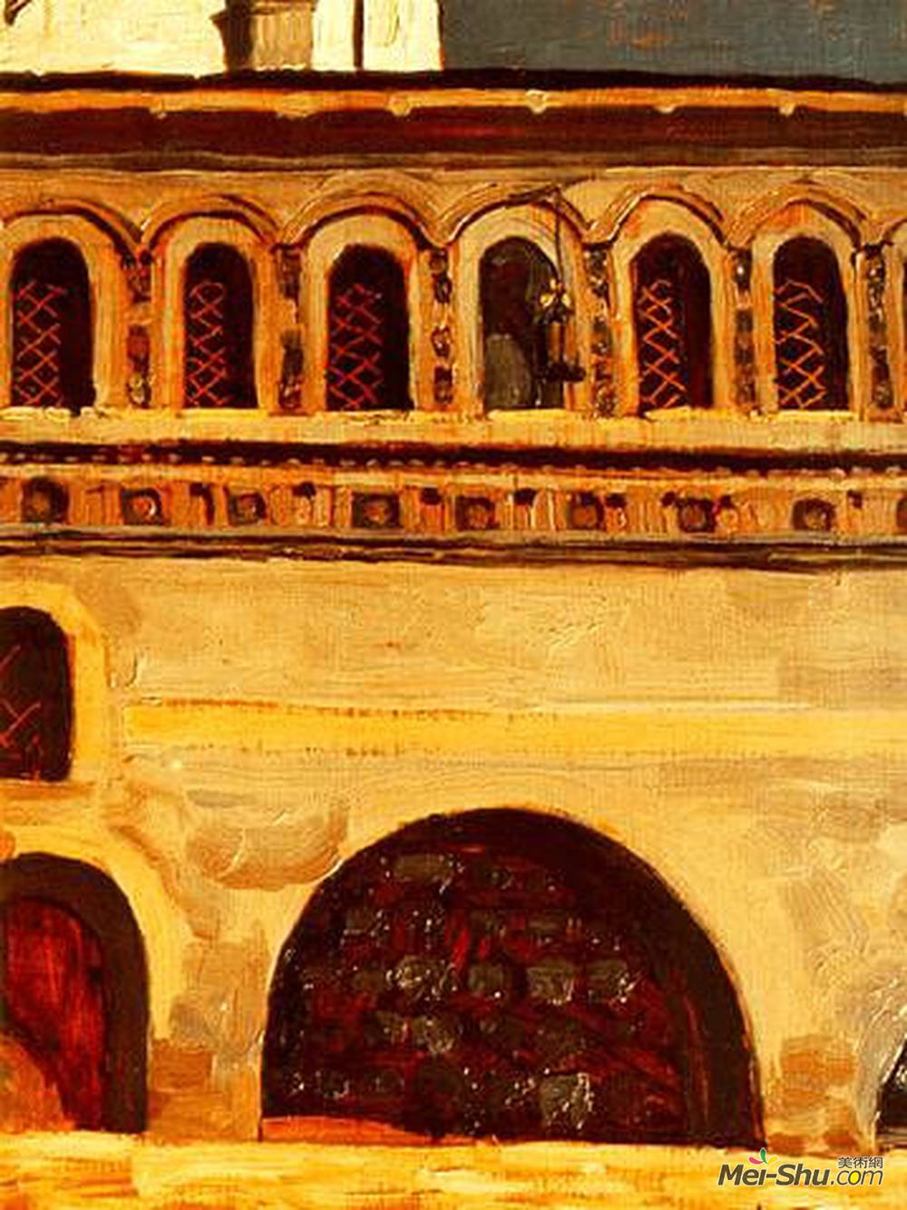 尼古拉斯·罗瑞奇(Nicholas Roerich)高清作品《大罗斯托夫。圣塔的塔楼》