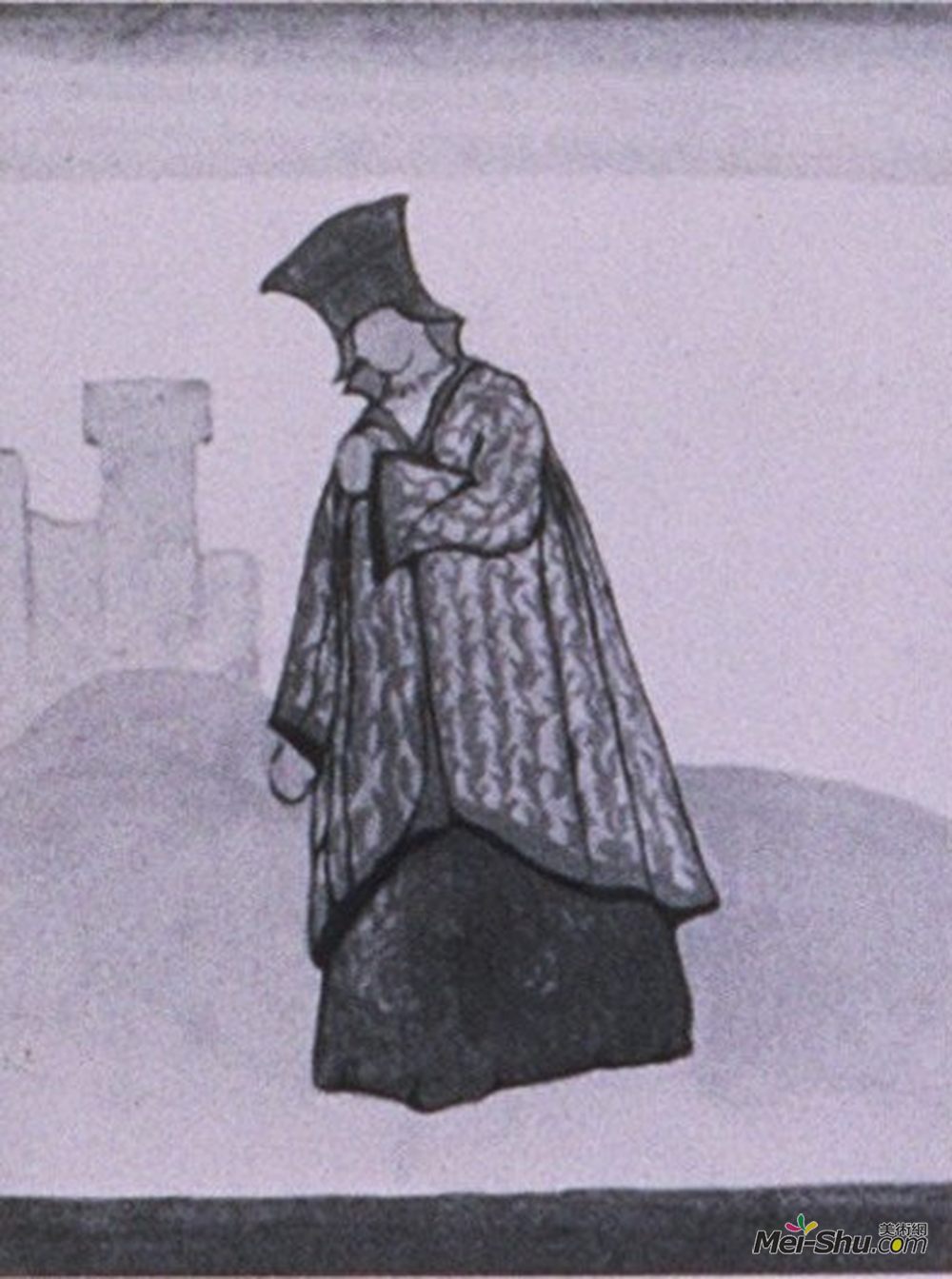 尼古拉斯·罗瑞奇(Nicholas Roerich)高清作品《“雪少女”服装设计素描》