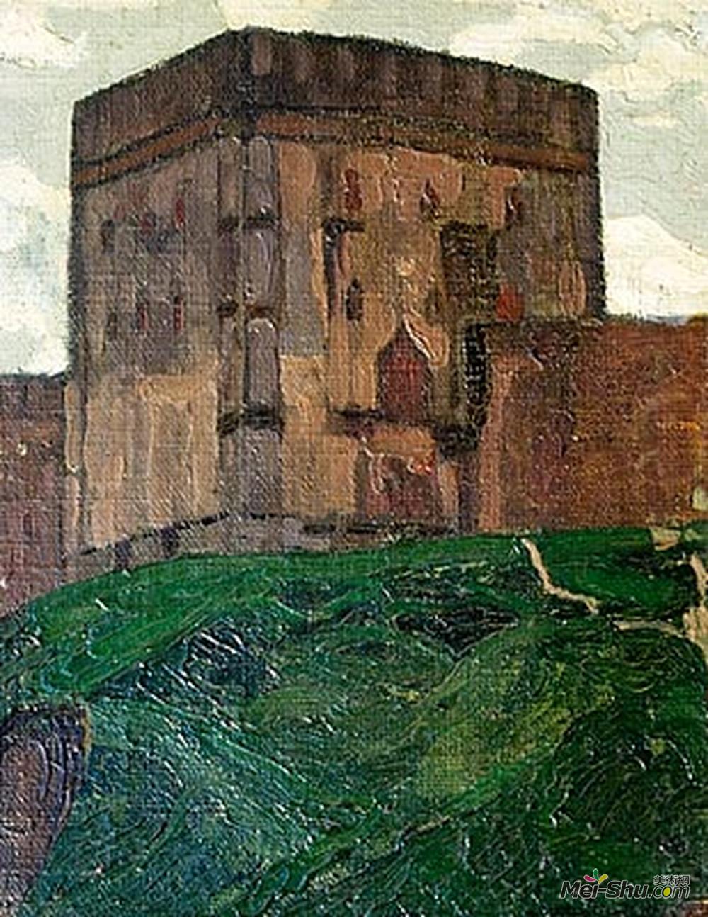 尼古拉斯·罗瑞奇(Nicholas Roerich)高清作品《斯摩棱斯克。塔楼。》