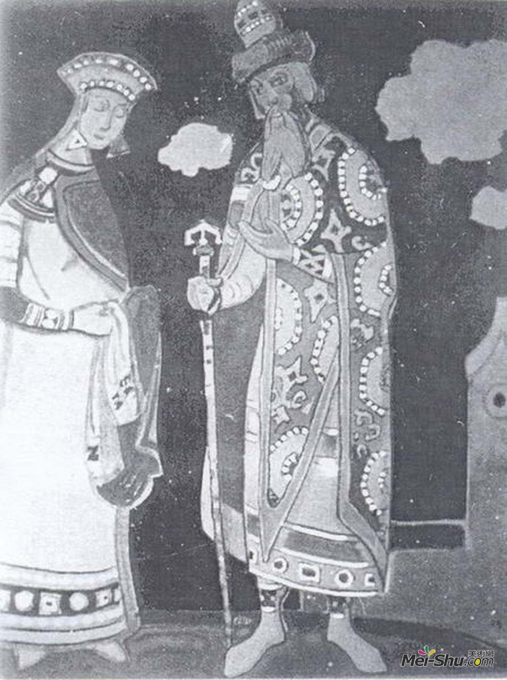 尼古拉斯·罗瑞奇(Nicholas Roerich)高清作品《Snow Maiden and Berendey》