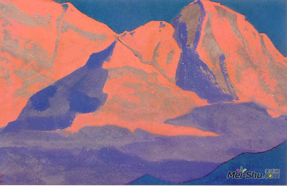 尼古拉斯·罗瑞奇(Nicholas Roerich)高清作品《山地研究》