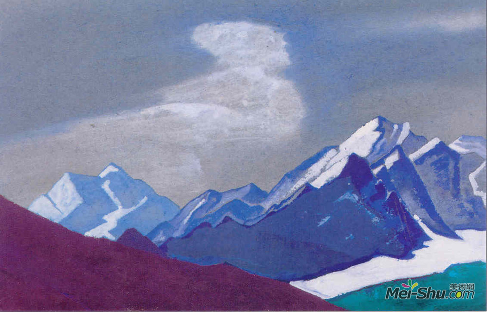 尼古拉斯·罗瑞奇(Nicholas Roerich)高清作品《山地研究》