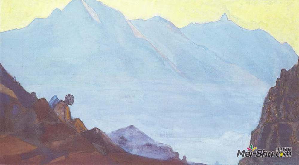 尼古拉斯·罗瑞奇(Nicholas Roerich)高清作品《《教师遗嘱》研究》