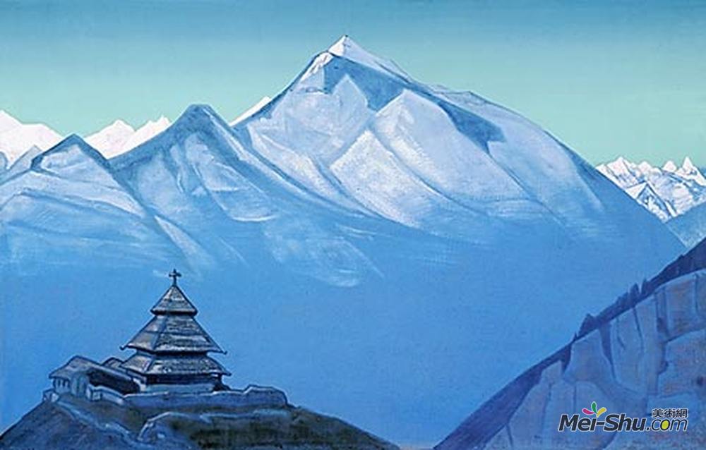 尼古拉斯·罗瑞奇(Nicholas Roerich)高清作品《Temple in Naggar》