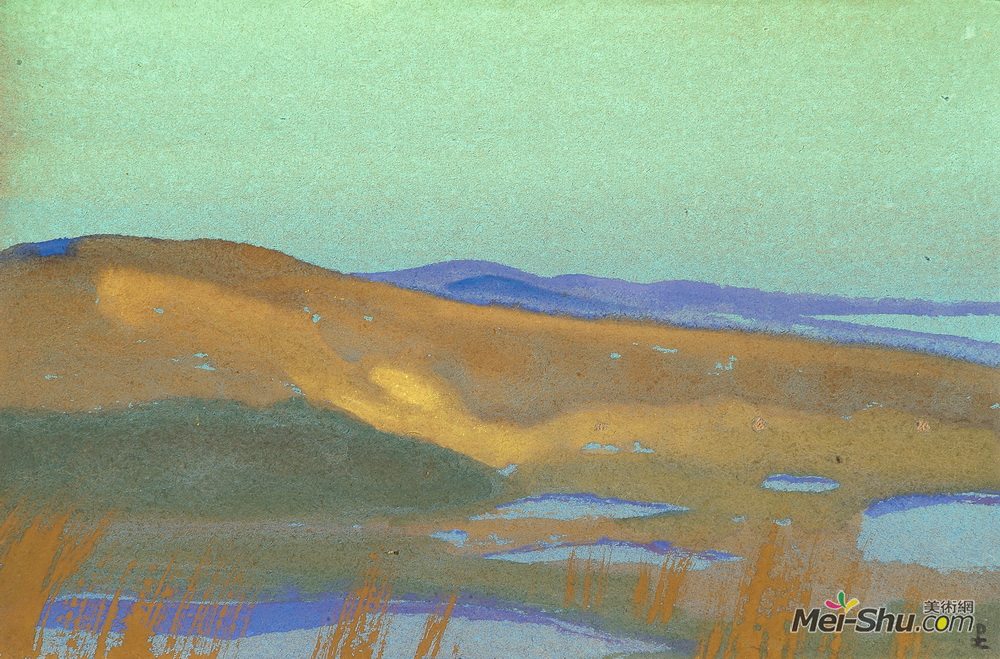 尼古拉斯·罗瑞奇(Nicholas Roerich)高清作品《Tsaidam swamps》