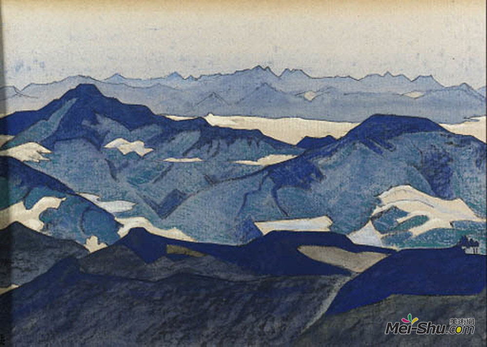 尼古拉斯·罗瑞奇(Nicholas Roerich)高清作品《View of Jelar La》