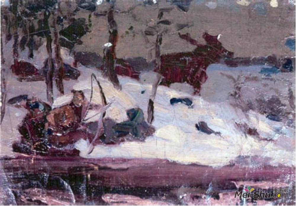尼古拉斯·罗瑞奇(Nicholas Roerich)高清作品《等待》