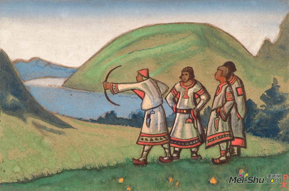 尼古拉斯·罗瑞奇(Nicholas Roerich)高清作品《年轻人》