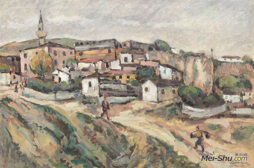 尼古拉·达拉斯库(Nicolae Darascu)高清作品《Road Towards the Drinking Fountain, Balcic》